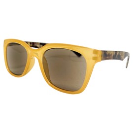 Incredible Bargains The Calypso Rayz Reading Sunglasses, Stylish UV400 Retro Square Readers + 1.25 Bold Yellow