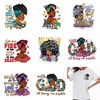 LYINGUO 8PCS Black Girls Iron On Transfers,DTF Transfers Ready to
