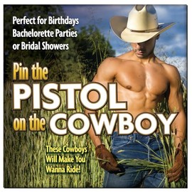 Bachelorette Party Games Pin Cowboy - Pin The Pistol on The Cowboy - Last Rodeo Bachelorette Decorations