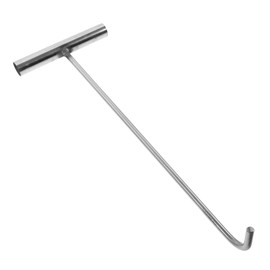 Hohopeti Stainless Steel Manhole Cover Hook T Shape Heavy Duty Lift Tool 15.2X5.9X2.2 Inches for Sewer Lids Roller Shutter Doors Household Use