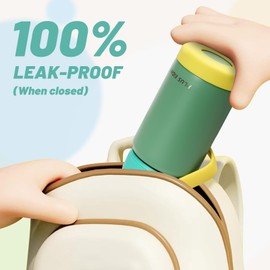 pluseight Kids Insulated Water Bottle with Straw Lid, 12 oz BPA-Free Double Wall Vacuum Tumbler 18/8 Stainless Steel Leak Proof Kids Cups with Straw for School Travel Boys Girls (Green)