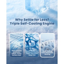 blunique Cooling Silicone Foam Filled Cooling Comforter,Cooling Blanket for Hot Sleeper,Twin Size Summer Ice Comforter,All-Season Lightweight Bedding,Keep Cooling&Breathable All Night(60"x88")