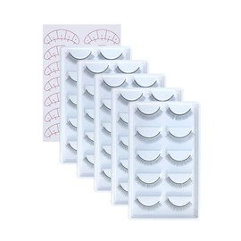 25 Pairs Practice Lashes for Lash Extensions Training Eyelash Extension Practice Lash Strips to Make Own Lashes Thin Band 8mm Mimic Natural Eyelash for Mannequin Head by EMEDA