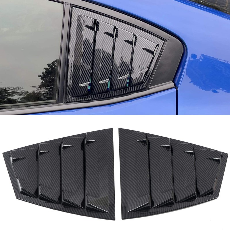 Acdeyaca Rear Side Window Louvers Compatible with Subaru WRX STi