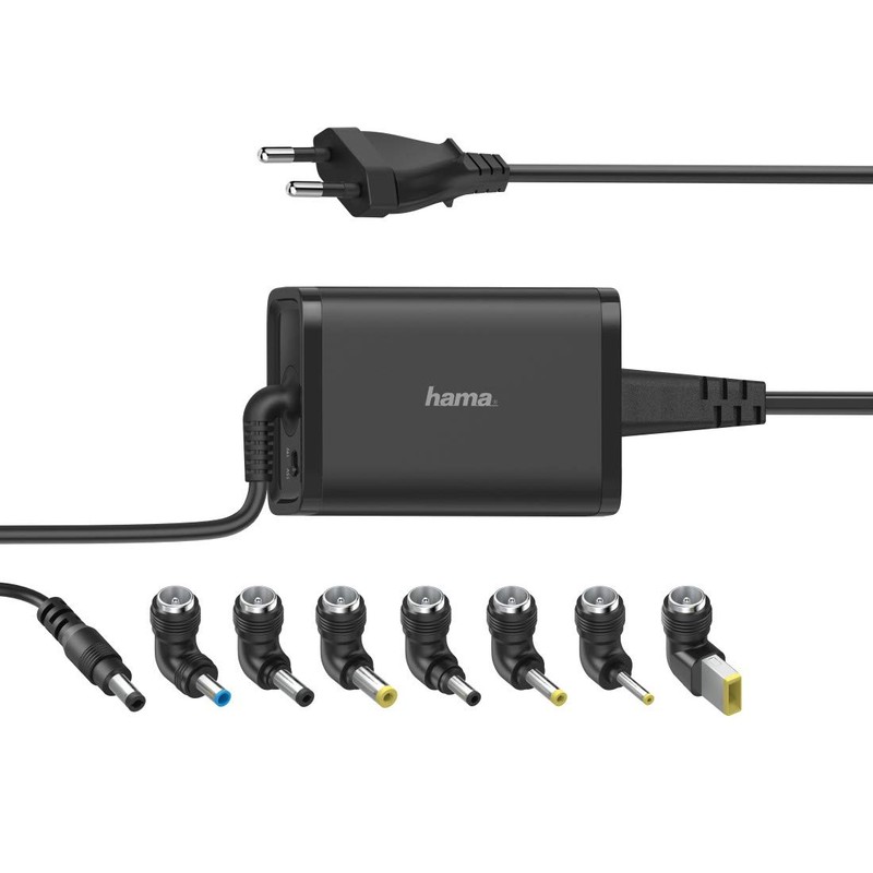 Hama Notebook Netzteil 15V, 19V, 65W (Universalnetzteil für Laptop, Laptop