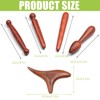 Set of 4 Wooden Massage Tools, Triangle Massager, Trigger Point