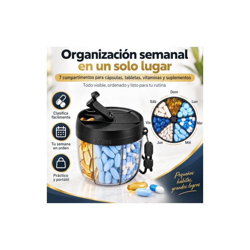 Pastillero Semanal de 7 Compartimentos
