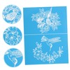 CORHAD 4 Sheets Gauze Material Delicate Pattern Design Reusable Stencil