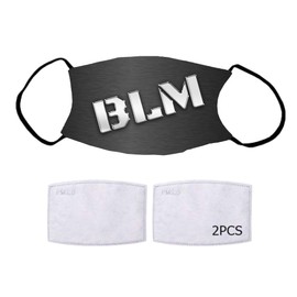 Black Lives Matter Non-Medical Protective Face Masks with Insert Filters for Personal Protection (Steel-Chrome, Small)