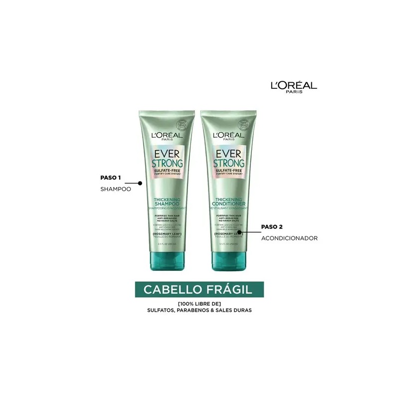 Kit L'oréal Paris Ever Strong 2 Shampoos + 1 Acondicionador