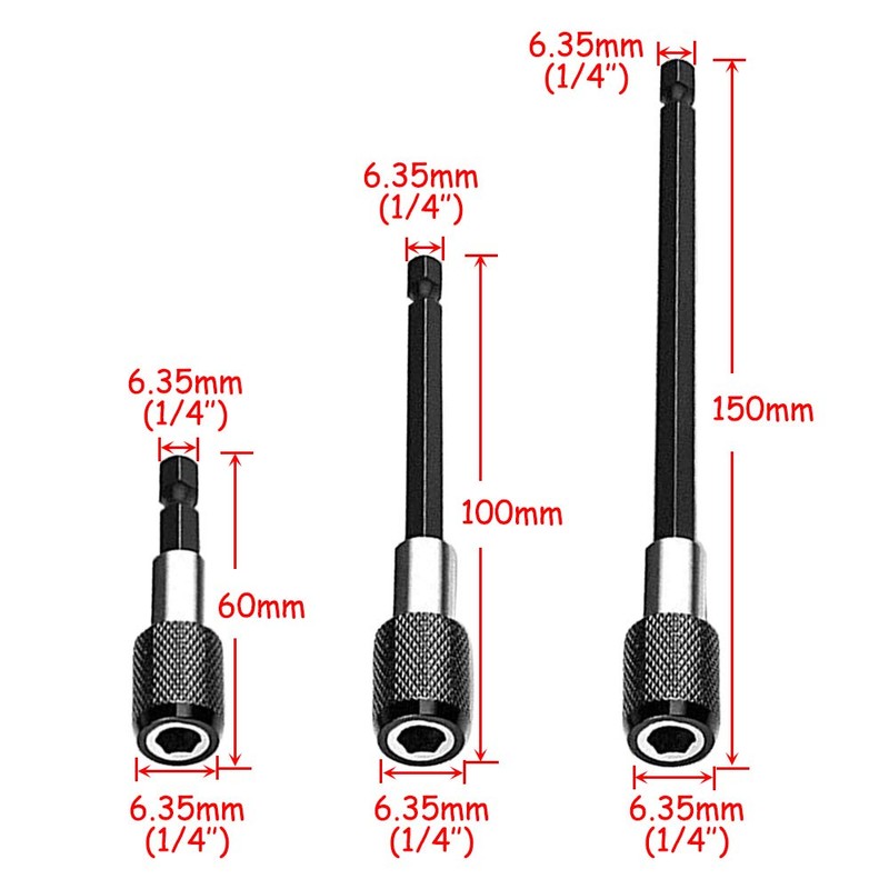 Saiper 1/4 Inch Hex Shank Magnetic Screwdriver Bit Holder 2",
