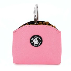 COOWONE Dog Treat Pouch Magnetic Closure Small Dog Training Treat Pouch Pocket Sized Small Dog Treat Pouch with Clip (Pink)
