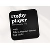 Rugby Player Square Coaster - Sport Fan Dictionary Regular But