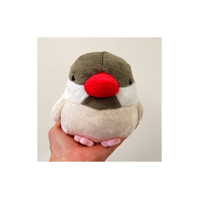 ムニュマム 文鳥 グレー/ベージュ ぬいぐるみ Mサイズ