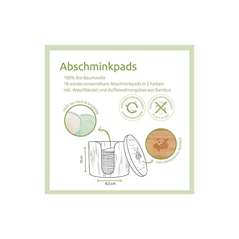 ATEMA Reusable and Washable Remover Pads | Made of Organic