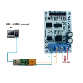 4-20MA0-5V0-10V 4채널 전류전압 아날로그 수집 RS485 Modbus RTU ADC 모듈 [06 0-10MA] 4-20MA0-5V0-10V 4-Channel Current Voltage Analog Collection RS485 Modbus RTU ADC Module [06 0-10MA]