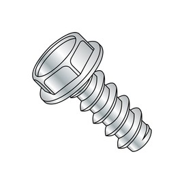 Small Parts 0810BW Steel Sheet Metal Screw, Zinc Plated, Hex Washer Head, Hex Drive, Type B, #8-18 Thread Size, 5/8" Length (Pack of 100)