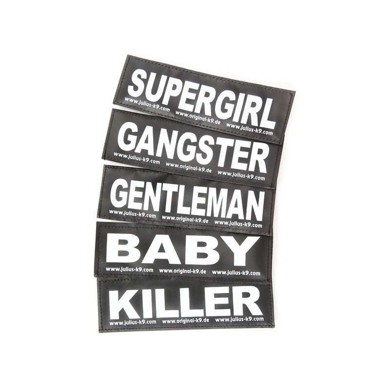 Interchangeable Patches, 1 pair, I'M DEAF, Size: Small, Black