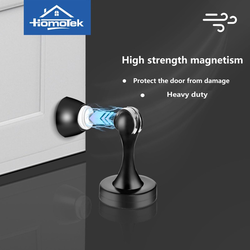 HOMOTEK 2 Pack Magnetic Door Stopper, Magnet Door Stop Heavy