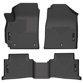Husky Liners Weatherbeater Floor Mats | Fits 2021-2025 Kia Seltos | Front & 2nd Row, 3-pc Black - 95801