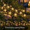 Solar Cherry Blossom String Lights for Outdoor Decoration – 20