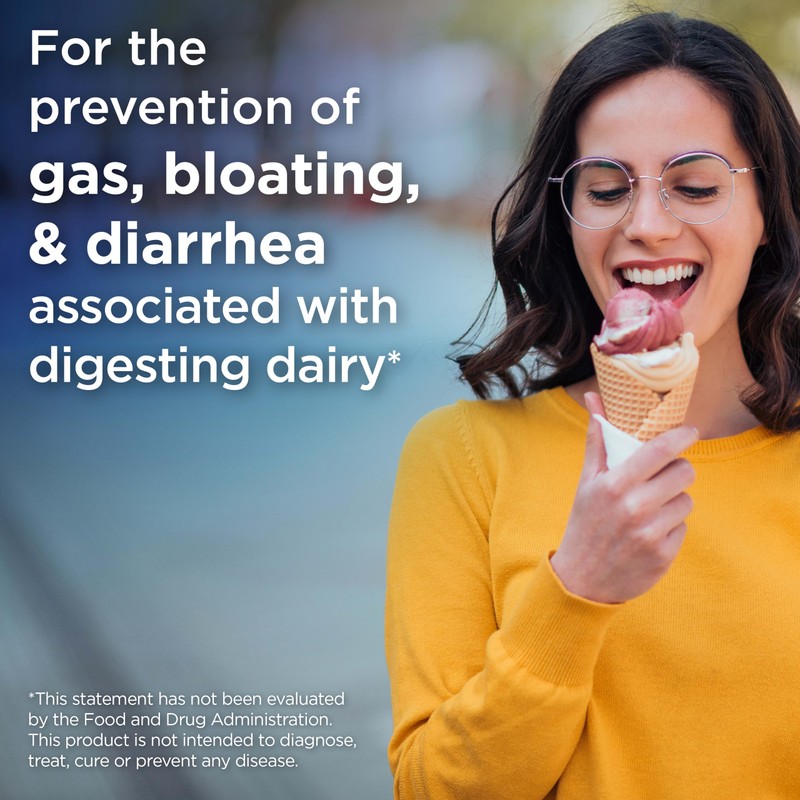 Lactaid Fast Act Lactose Intolerance Caplets with Lactase Enzyme, Dairy