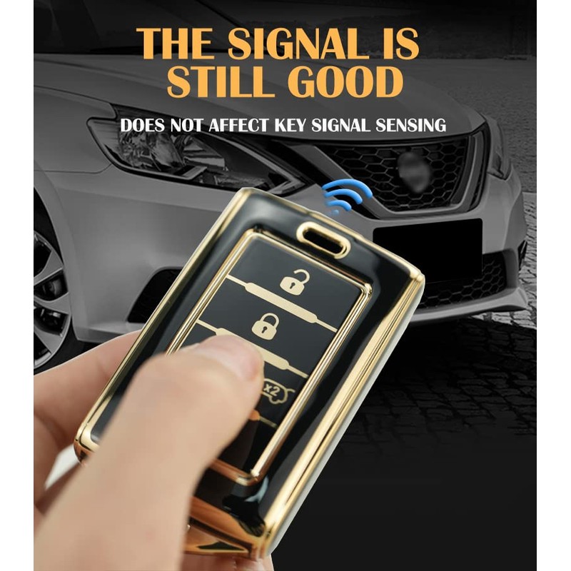 TECART Soft TPU Key Case Fit for Jeep Wagoneer Key