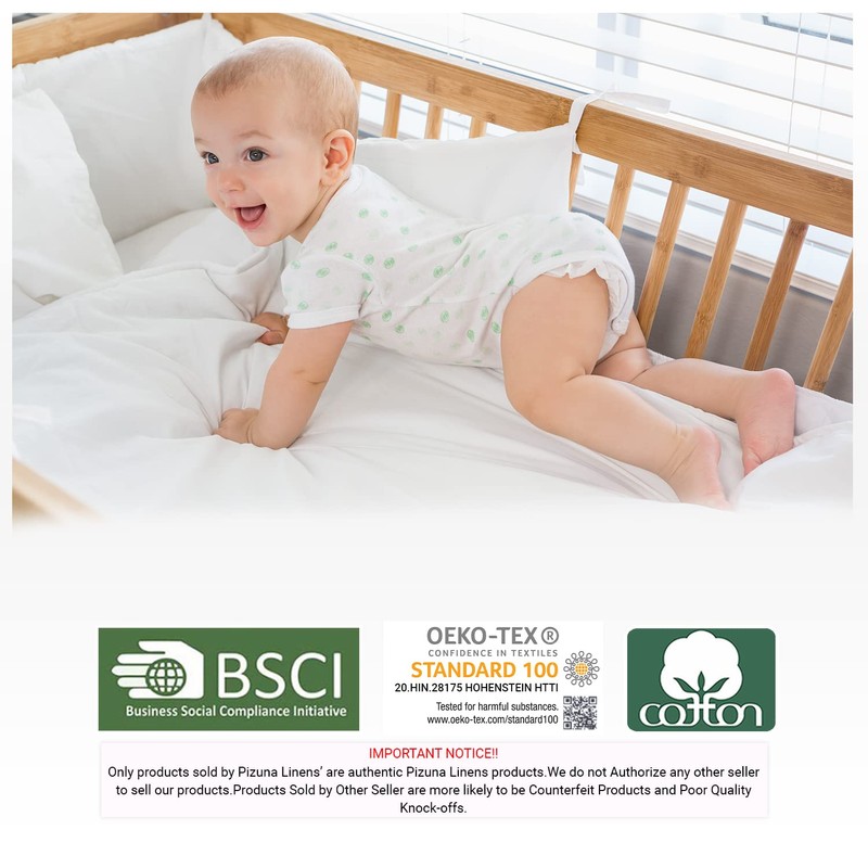 Toddler Crib Pillow Cases 33x46cm White, 2pc 400 Thread Count