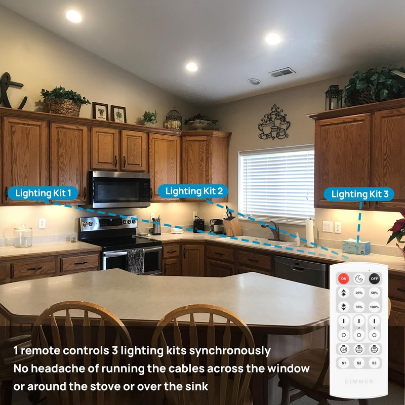 Litever LED Dimmer with Remote, DC12V/DC24V, for Litever Under Cabinet