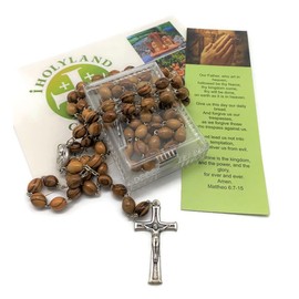 Prayer Rosary Beads Catholic, Pocket Rosary, Olive wood Rosary beads from Bethlehem, Handheld Rosary, Rosary for Baptism boys, Rosary for First Communion and Baptism gifts for Girl