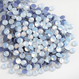 BEADSLAND - Diamantes de imitación termoadhesivos, 1440 piezas, de cristal, para manualidades, ropa y decoraciones hechas por ti, ópalo blanco, SS20, 