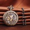Unendlich U Men's Roman Numerals Scale Pocket Watch with Necklace