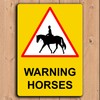 Warning Horses Safety Sign Aluminium Rustproof Livery Yard Riding school.