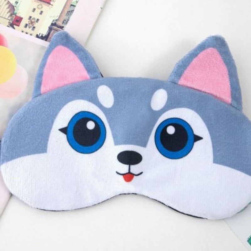 Dinntty Silk Eye Mask Light Blocking Sleeping Cute Cat Eye