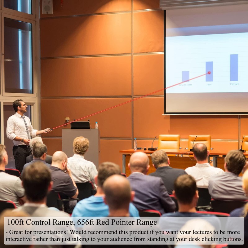 Wireless PowerPoint Remote Presentation Clicker, USB Wireless Presenter Remote-Clicker for