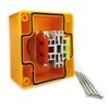 KIRO&SEEU Red Sign Mushroom Emergency Stop Push Button Switch Station