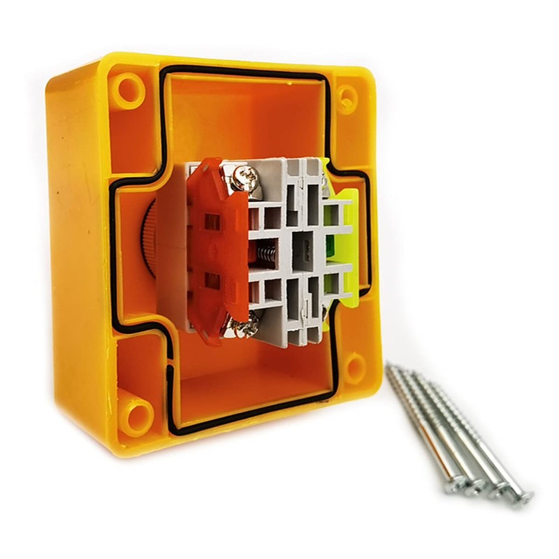 KIRO&SEEU Red Sign Mushroom Emergency Stop Push Button Switch Station
