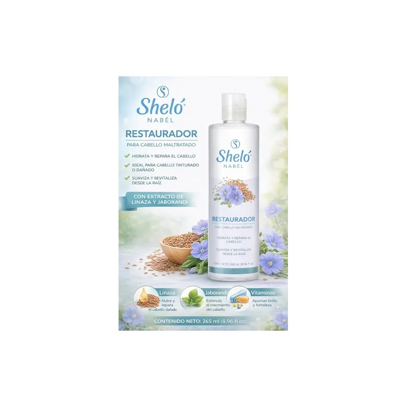 Pack 3 Restaurador Para Cabello Maltratado 265ml Shelo Nabel