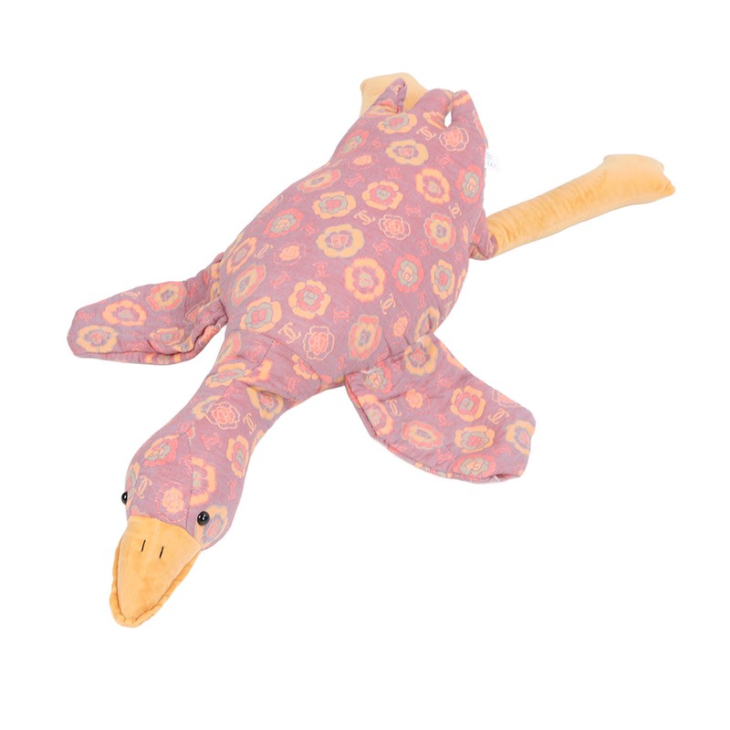 Goose Stuffed Animal Rose Pattern Soft Comfortable Cute Goose Plush