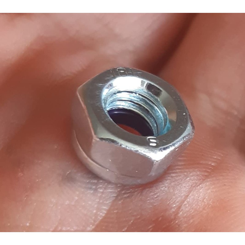 M6 Nyloc Hex Nut Locking Metal Steel Sheet Zinc Plated