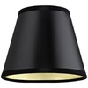 Set of 2 Empire Lamp Shades Black Paper Small 3"