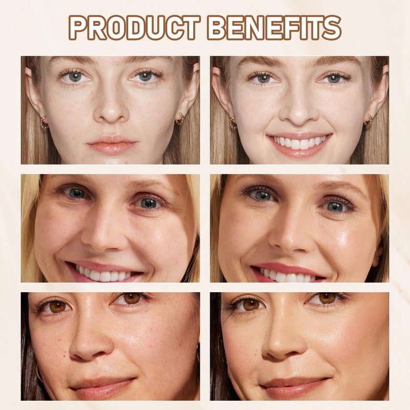 Soft Matte Cream Concealer, Waterproof Foundation, Full Coverage, Hydrating Long-Lasting