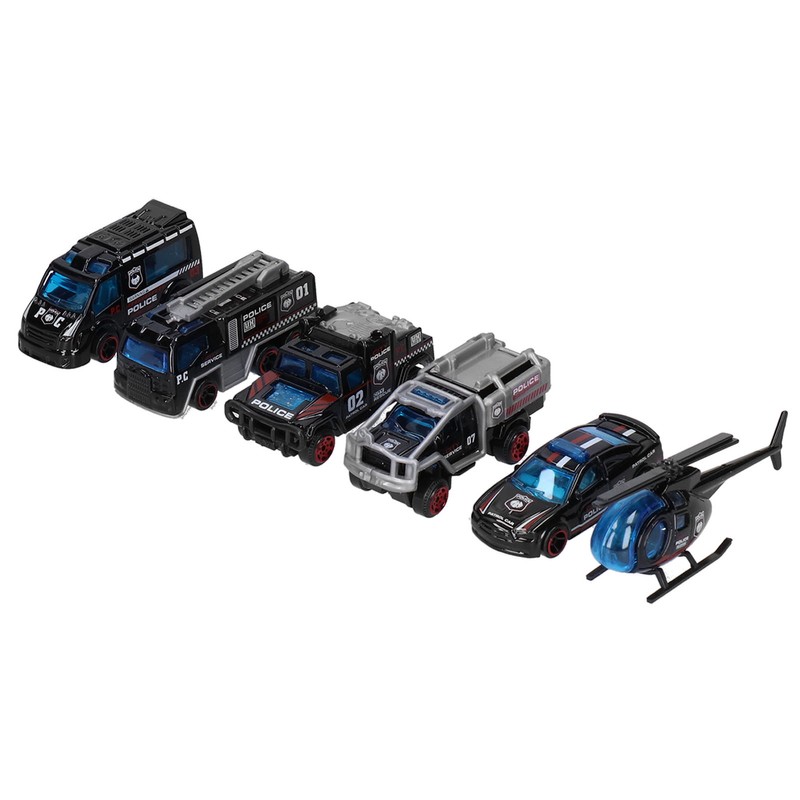 6pcs Children Alloy Car Model Kid Cute Simulated Car Helicopter