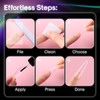 INENK No C Curve XXL Stiletto Nail Tips, Half Matte