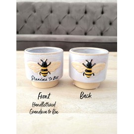 Grandma to Bee Succulent Planter, Pregnancy Announcement Gift for Grandparents, Hand Lettered Baby Reveal