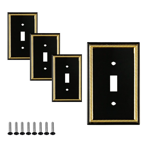 Pack of 4 Wall Plate Outlet Switch Covers by SleekLighting