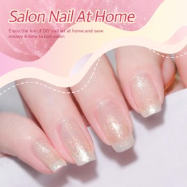 idyllbeauty 4 in 1 Builder Base Gel Polish, Glitter, 10ml, Hema TPO Free for Sensitive Skin, Avoid Allergy, Strengthens Damaged Nails, Salon Nail at Home Manicure