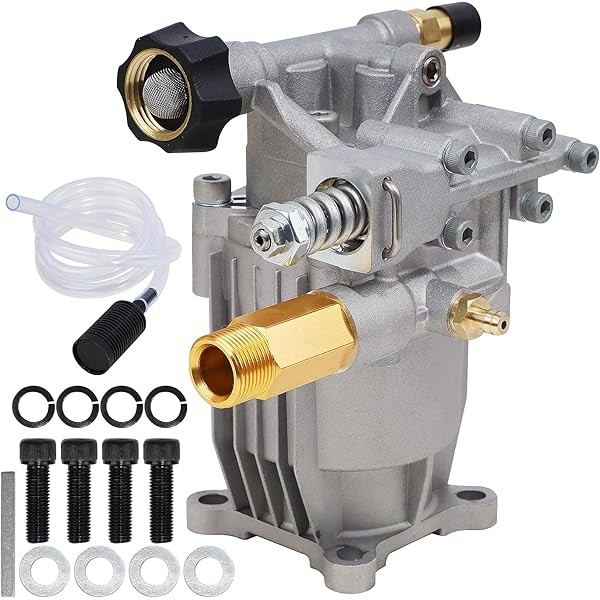 Biswing Pressure Washer Pump, 3/4" Shaft Horizontal Axial Plunger, 3400