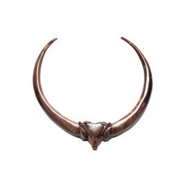 Windalf Viking Torques RAM Diameter 12.5 cm Choker Aries Head Nordic Mythology Wood, Wood