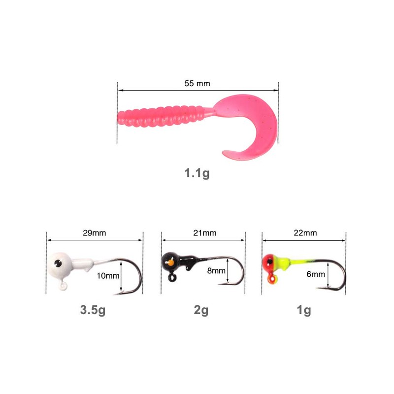 Fishing Lures Artificial Bait Kit Pinworm Soft Baits Soft Baits